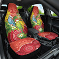 Budgerigar Australia Christmas Car Seat Cover Budgies Golden Wattle Aboriginal Red - Aussie Hoodie