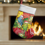 Budgerigar Australia Christmas Stocking Budgies Golden Wattle Aboriginal Red - Aussie Hoodie