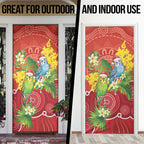 Budgerigar Australia Christmas Door Cover Budgies Golden Wattle Aboriginal Red - Aussie Hoodie