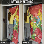 Budgerigar Australia Christmas Door Cover Budgies Golden Wattle Aboriginal Red - Aussie Hoodie