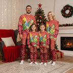 Budgerigar Australia Christmas Pajama Set Budgies Golden Wattle Aboriginal Red - Aussie Hoodie