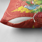 Budgerigar Australia Christmas Pillow Cover Budgies Golden Wattle Aboriginal Red - Aussie Hoodie