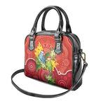 Budgerigar Australia Christmas Shoulder Handbag Budgies Golden Wattle Aboriginal Red - Aussie Hoodie