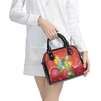 Budgerigar Australia Christmas Shoulder Handbag Budgies Golden Wattle Aboriginal Red - Aussie Hoodie