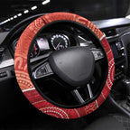 Budgerigar Australia Christmas Steering Wheel Cover Budgies Golden Wattle Aboriginal Red - Aussie Hoodie