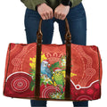 Budgerigar Australia Christmas Travel Bag Budgies Golden Wattle Aboriginal Red - Aussie Hoodie
