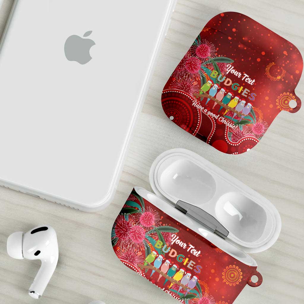 Australia Budgerigar Christmas Personalised AirPods Case Budgies Hakea Have A Good Chrissie - Aussie Hoodie