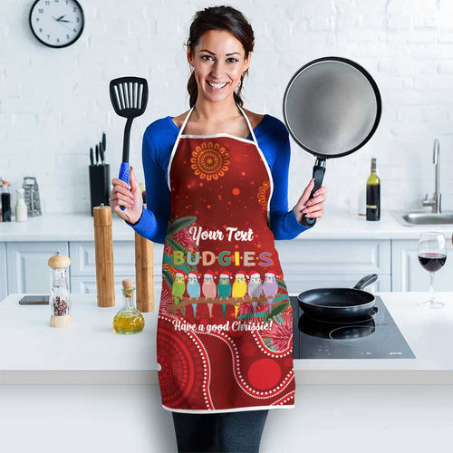Australia Budgerigar Christmas Personalised Apron Budgies Hakea Have A Good Chrissie - Aussie Hoodie