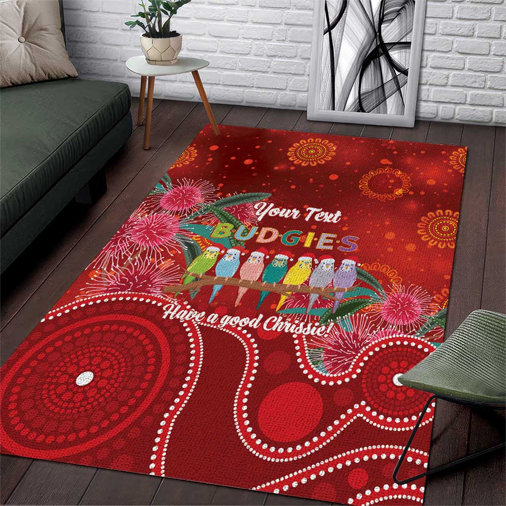 Australia Budgerigar Christmas Personalised Area Rug Budgies Hakea Have A Good Chrissie - Aussie Hoodie