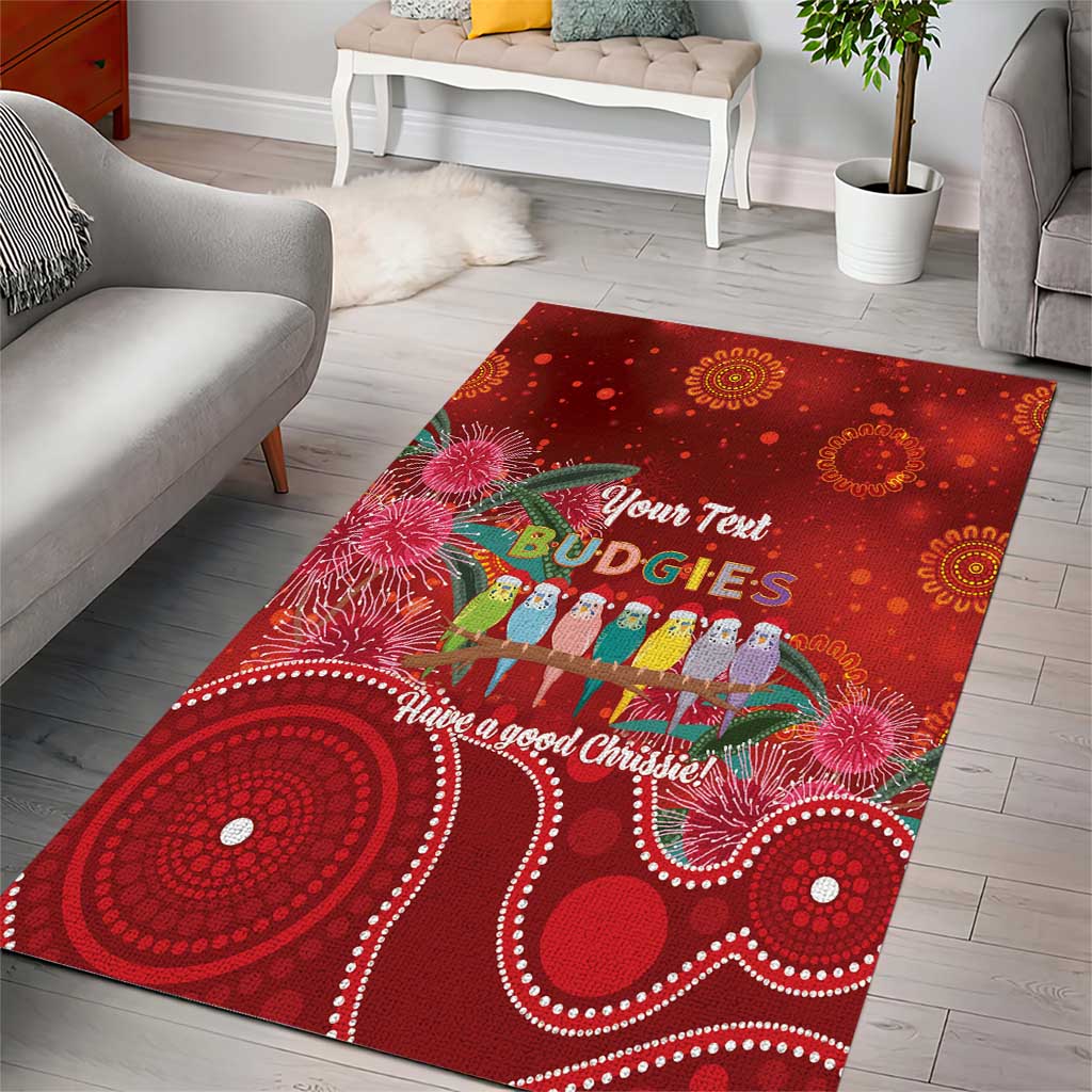 Australia Budgerigar Christmas Personalised Area Rug Budgies Hakea Have A Good Chrissie - Aussie Hoodie