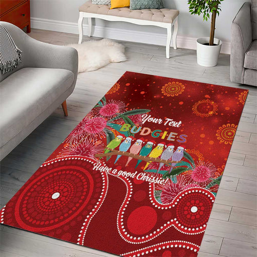Australia Budgerigar Christmas Personalised Area Rug Budgies Hakea Have A Good Chrissie - Aussie Hoodie