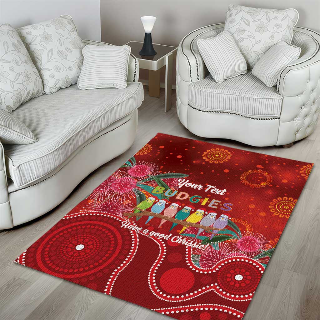 Australia Budgerigar Christmas Personalised Area Rug Budgies Hakea Have A Good Chrissie - Aussie Hoodie
