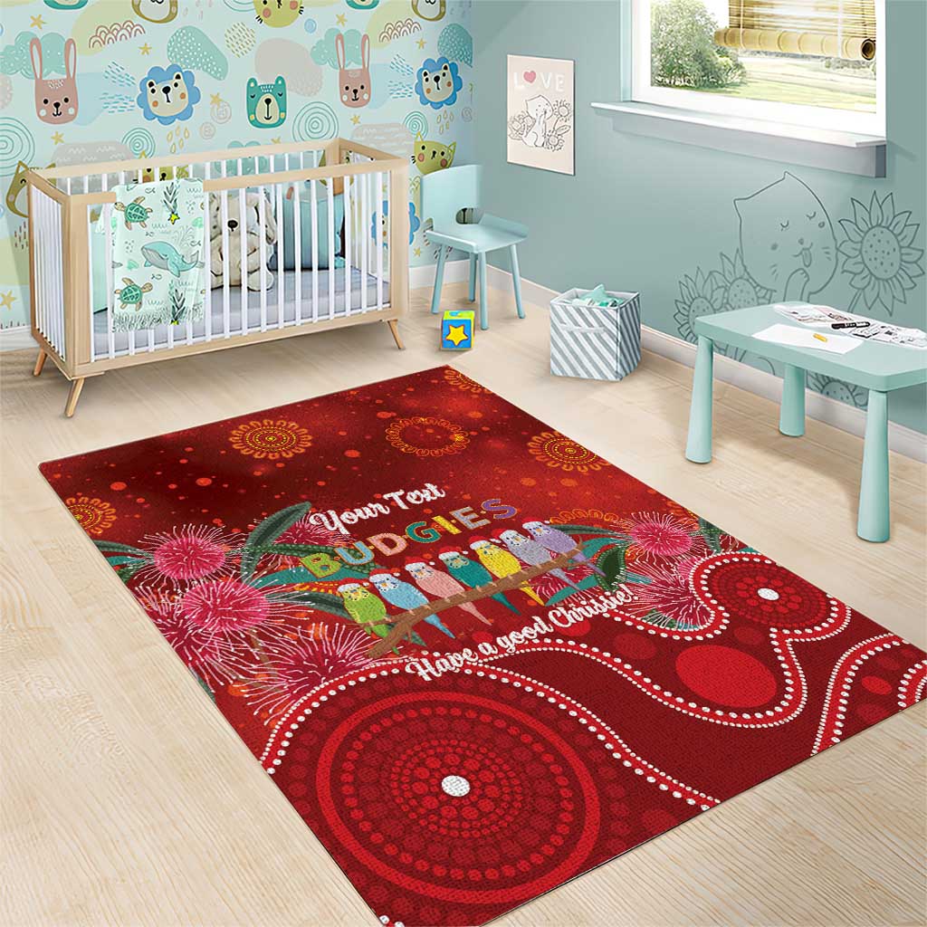 Australia Budgerigar Christmas Personalised Area Rug Budgies Hakea Have A Good Chrissie - Aussie Hoodie