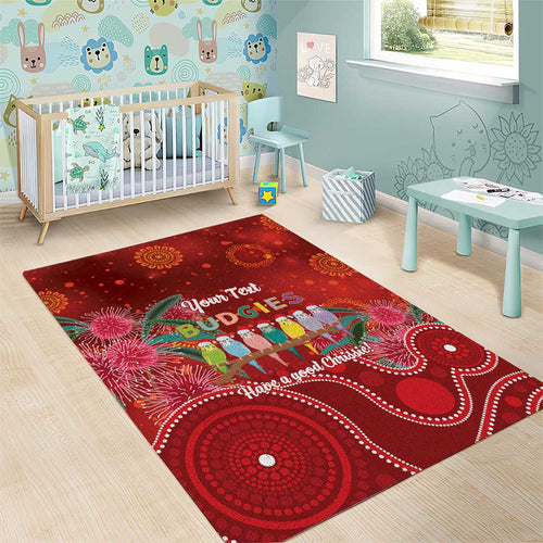 Australia Budgerigar Christmas Personalised Area Rug Budgies Hakea Have A Good Chrissie - Aussie Hoodie