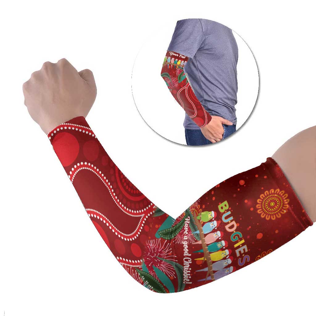 Australia Budgerigar Christmas Personalised Arm Sleeves Budgies Hakea Have A Good Chrissie - Aussie Hoodie