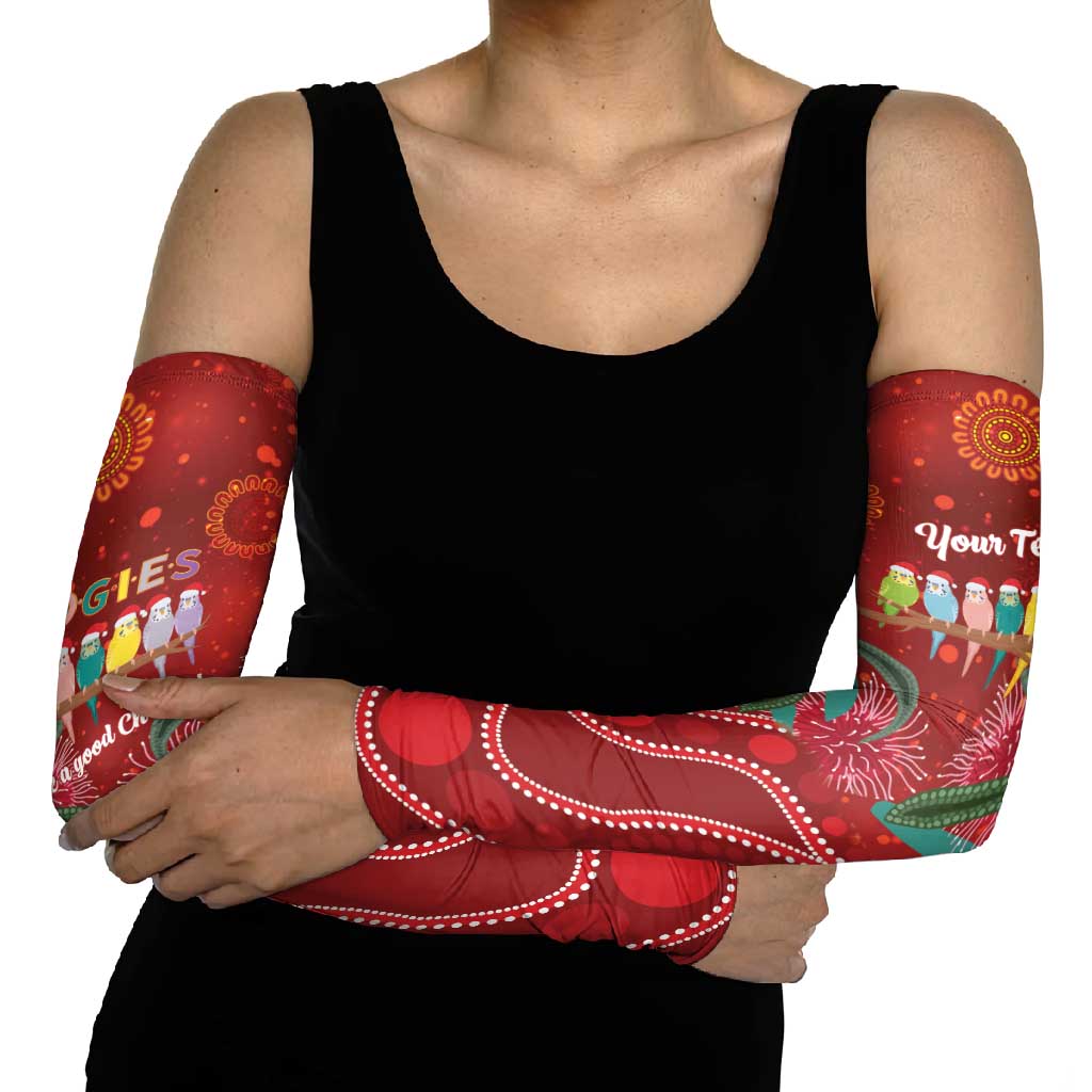 Australia Budgerigar Christmas Personalised Arm Sleeves Budgies Hakea Have A Good Chrissie - Aussie Hoodie