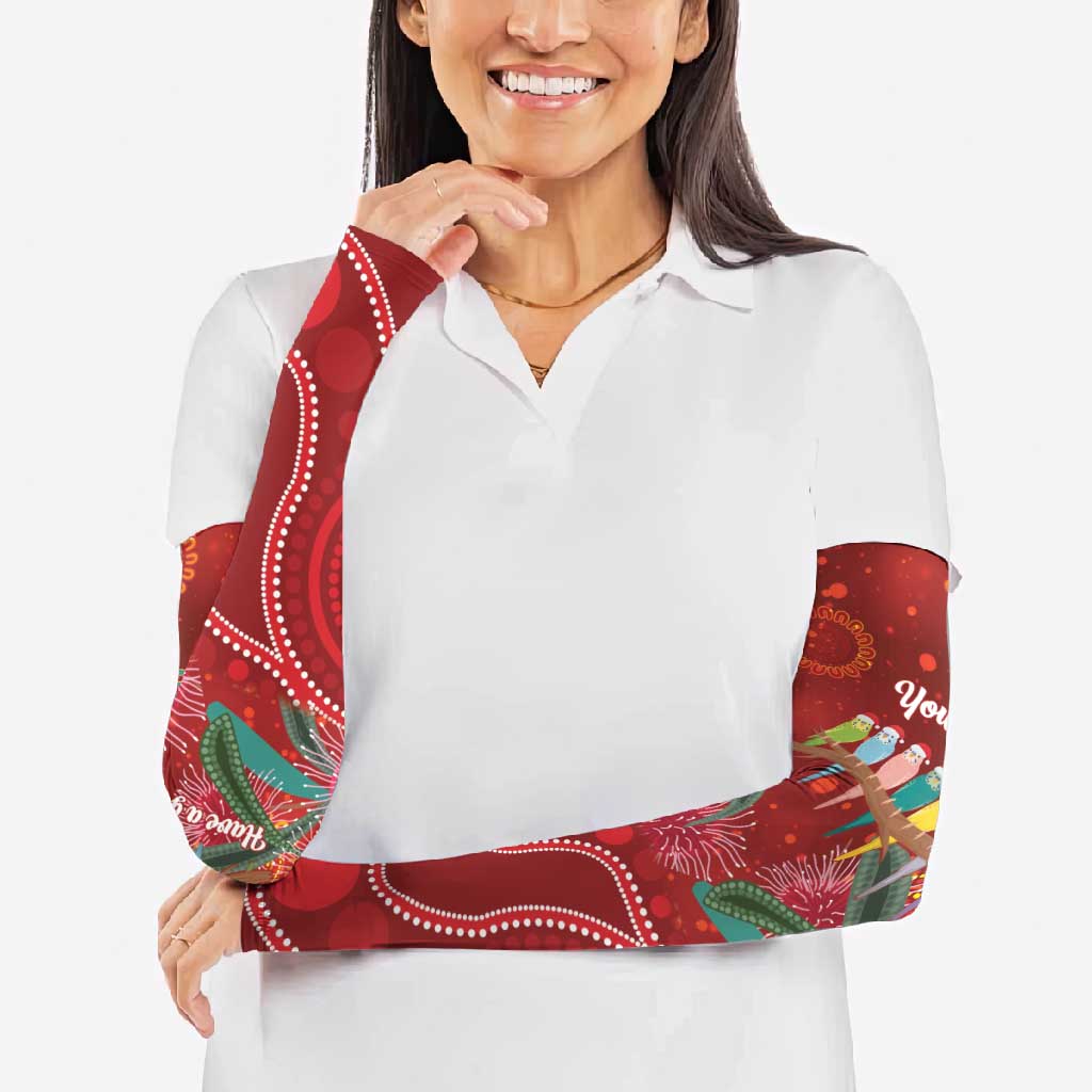Australia Budgerigar Christmas Personalised Arm Sleeves Budgies Hakea Have A Good Chrissie - Aussie Hoodie