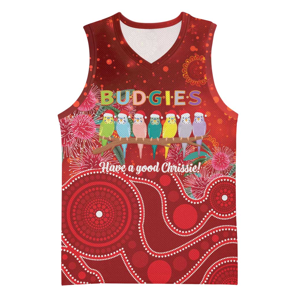 Australia Budgerigar Christmas Personalised Basketball Jersey Budgies Hakea Have A Good Chrissie - Aussie Hoodie