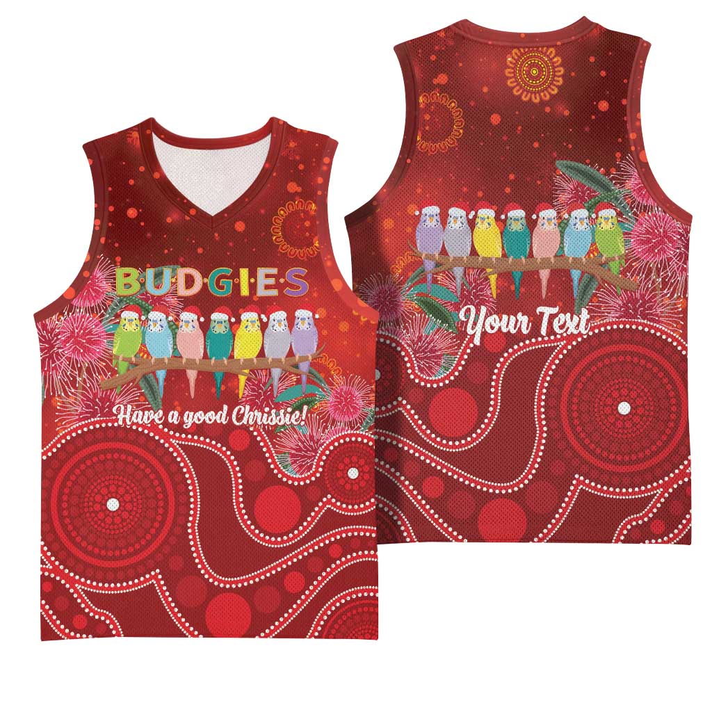 Australia Budgerigar Christmas Personalised Basketball Jersey Budgies Hakea Have A Good Chrissie - Aussie Hoodie