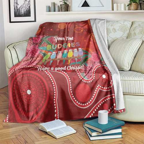 Australia Budgerigar Christmas Personalised Blanket Budgies Hakea Have A Good Chrissie - Aussie Hoodie