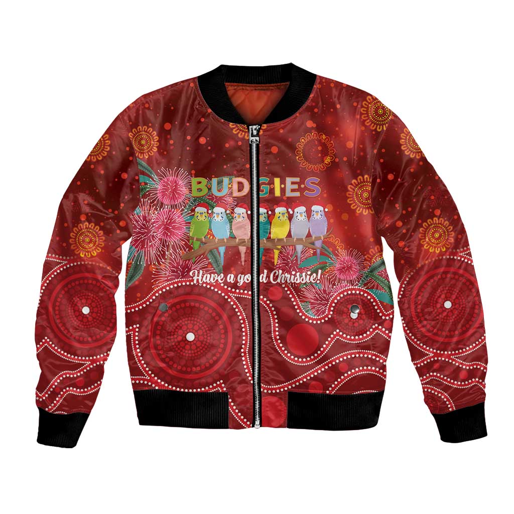 Australia Budgerigar Christmas Personalised Bomber Jacket Budgies Hakea Have A Good Chrissie - Aussie Hoodie