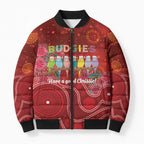 Australia Budgerigar Christmas Personalised Bomber Puffer Jacket Budgies Hakea Have A Good Chrissie - Aussie Hoodie