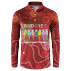 Australia Budgerigar Christmas Personalised Button Sweatshirt Budgies Hakea Have A Good Chrissie - Aussie Hoodie