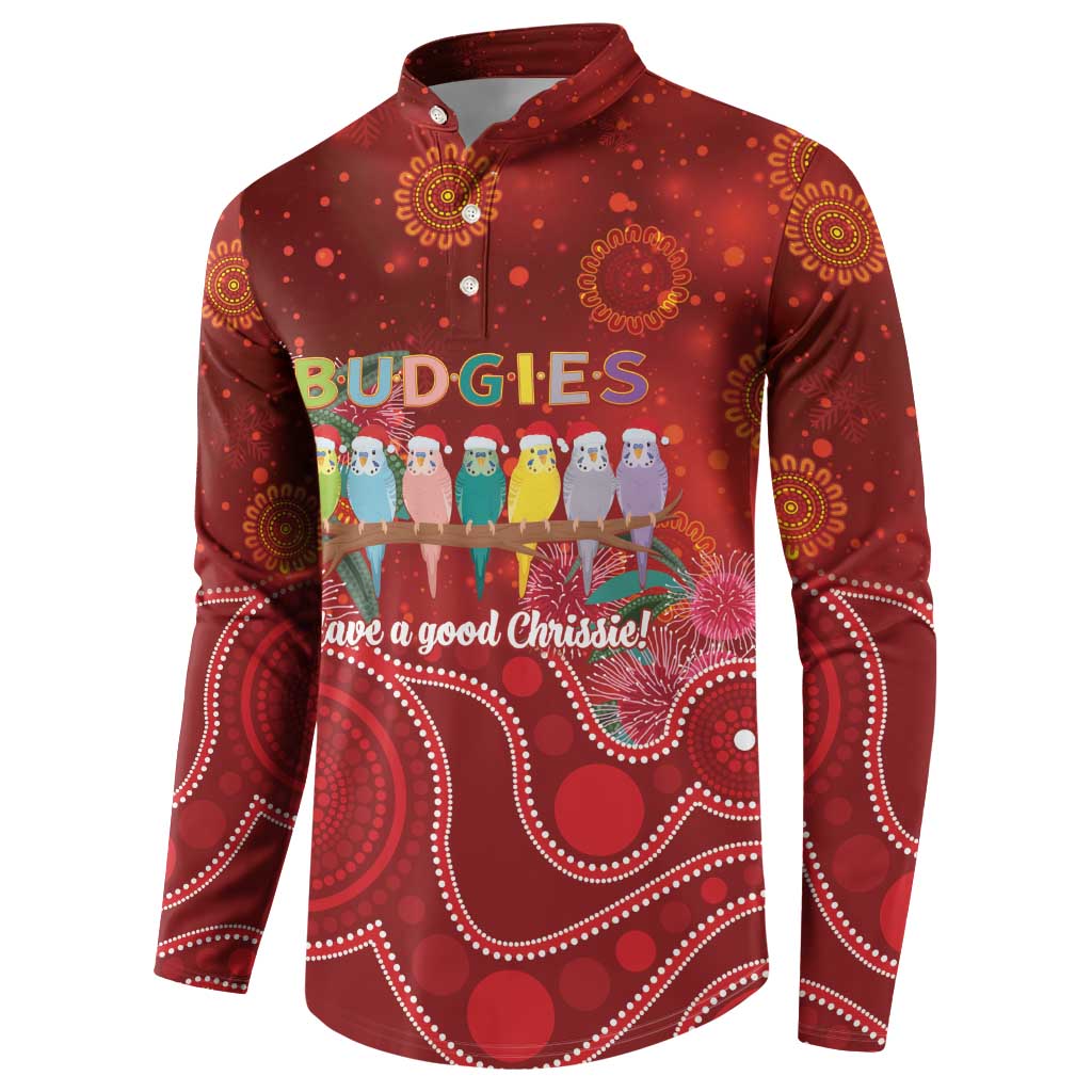 Australia Budgerigar Christmas Personalised Button Sweatshirt Budgies Hakea Have A Good Chrissie - Aussie Hoodie