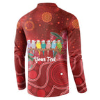 Australia Budgerigar Christmas Personalised Button Sweatshirt Budgies Hakea Have A Good Chrissie - Aussie Hoodie