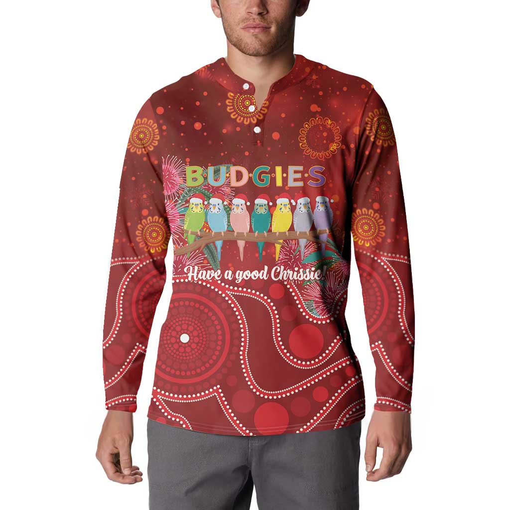Australia Budgerigar Christmas Personalised Button Sweatshirt Budgies Hakea Have A Good Chrissie - Aussie Hoodie
