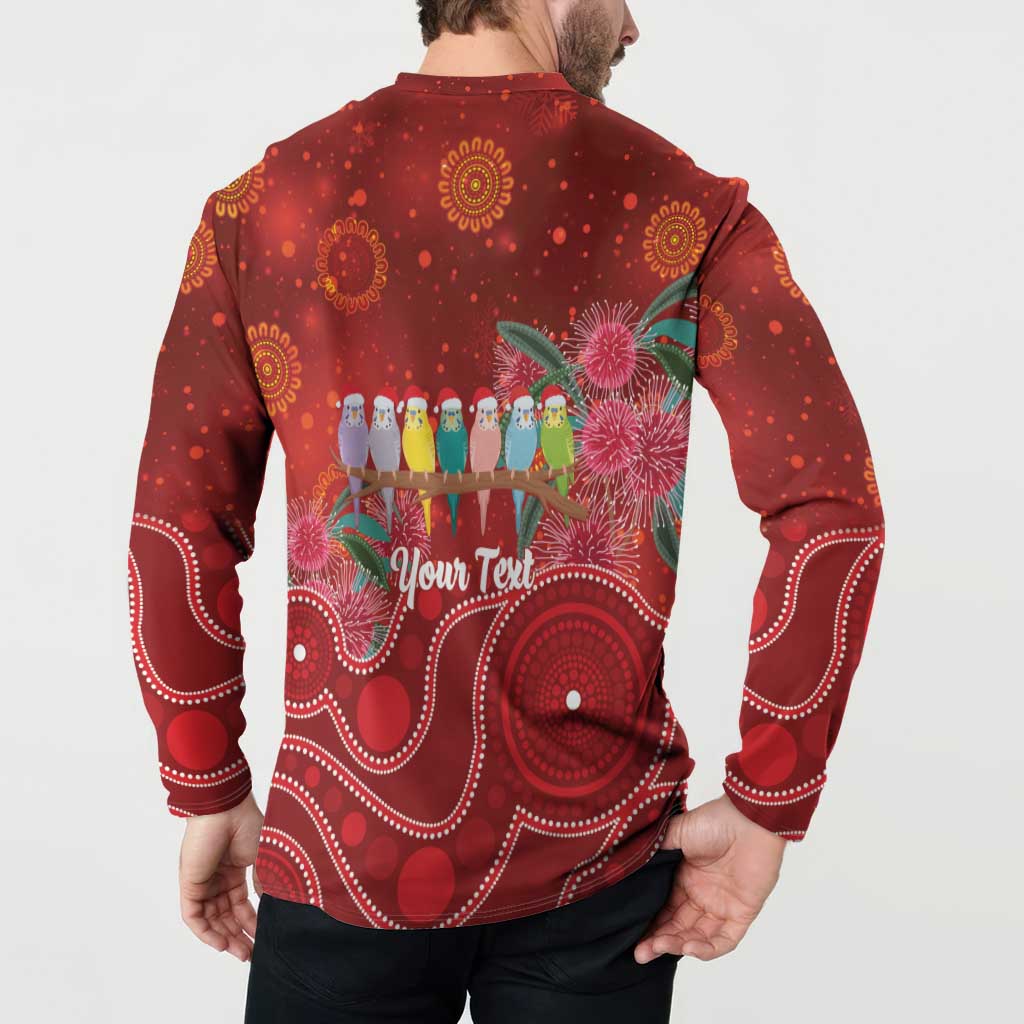 Australia Budgerigar Christmas Personalised Button Sweatshirt Budgies Hakea Have A Good Chrissie - Aussie Hoodie
