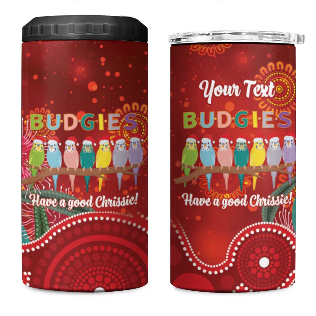 Australia Budgerigar Christmas Personalised 4 in 1 Can Cooler Tumbler Budgies Hakea Have A Good Chrissie - Aussie Hoodie