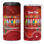 Australia Budgerigar Christmas Personalised 4 in 1 Can Cooler Tumbler Budgies Hakea Have A Good Chrissie - Aussie Hoodie