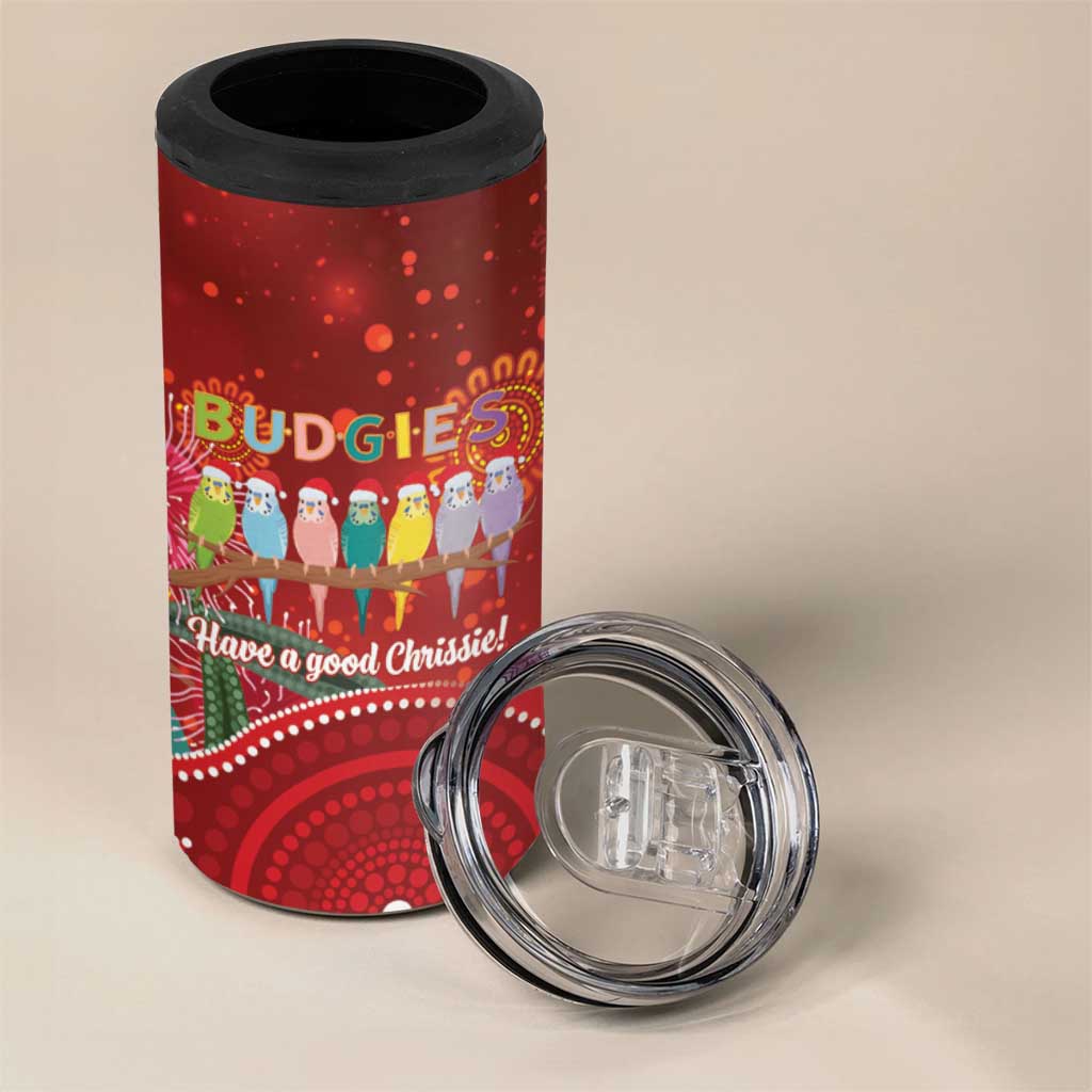 Australia Budgerigar Christmas Personalised 4 in 1 Can Cooler Tumbler Budgies Hakea Have A Good Chrissie - Aussie Hoodie