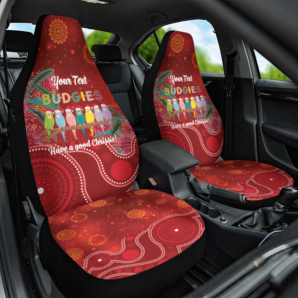 Australia Budgerigar Christmas Personalised Car Seat Cover Budgies Hakea Have A Good Chrissie - Aussie Hoodie