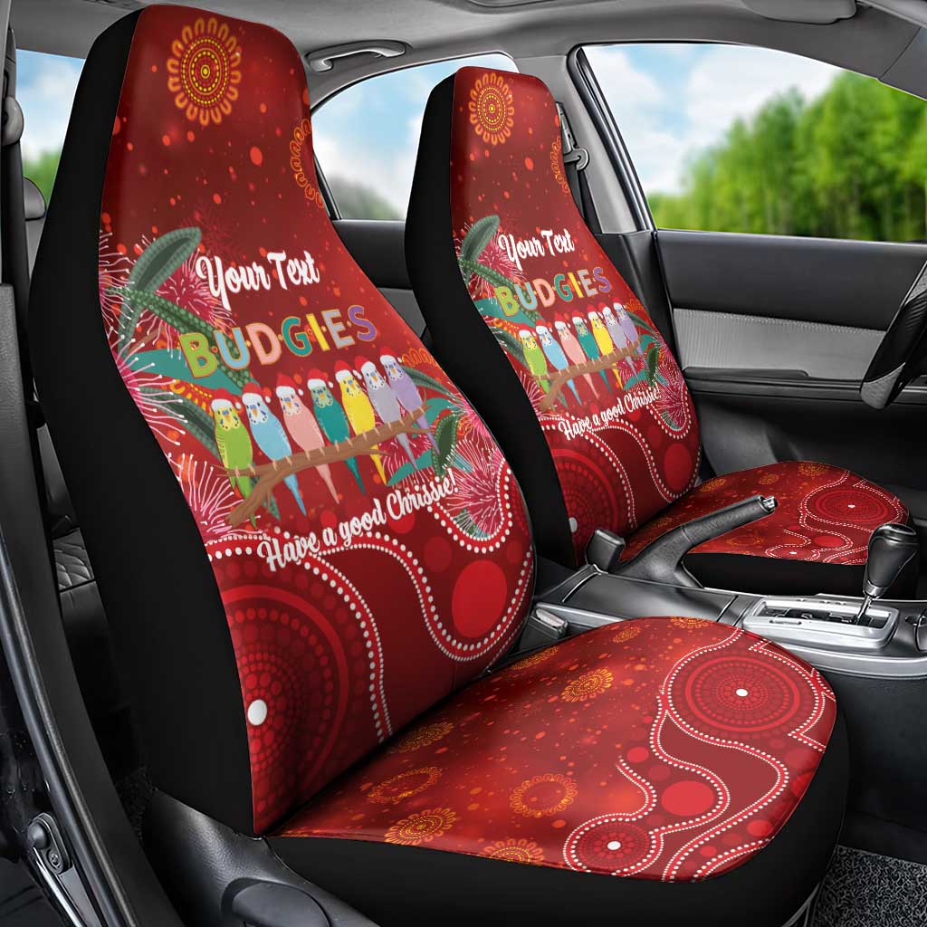 Australia Budgerigar Christmas Personalised Car Seat Cover Budgies Hakea Have A Good Chrissie - Aussie Hoodie