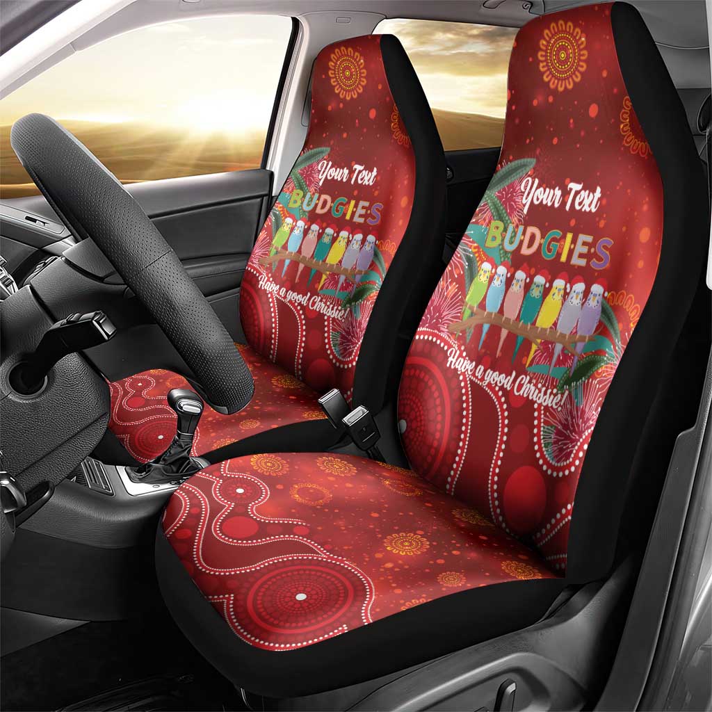 Australia Budgerigar Christmas Personalised Car Seat Cover Budgies Hakea Have A Good Chrissie - Aussie Hoodie