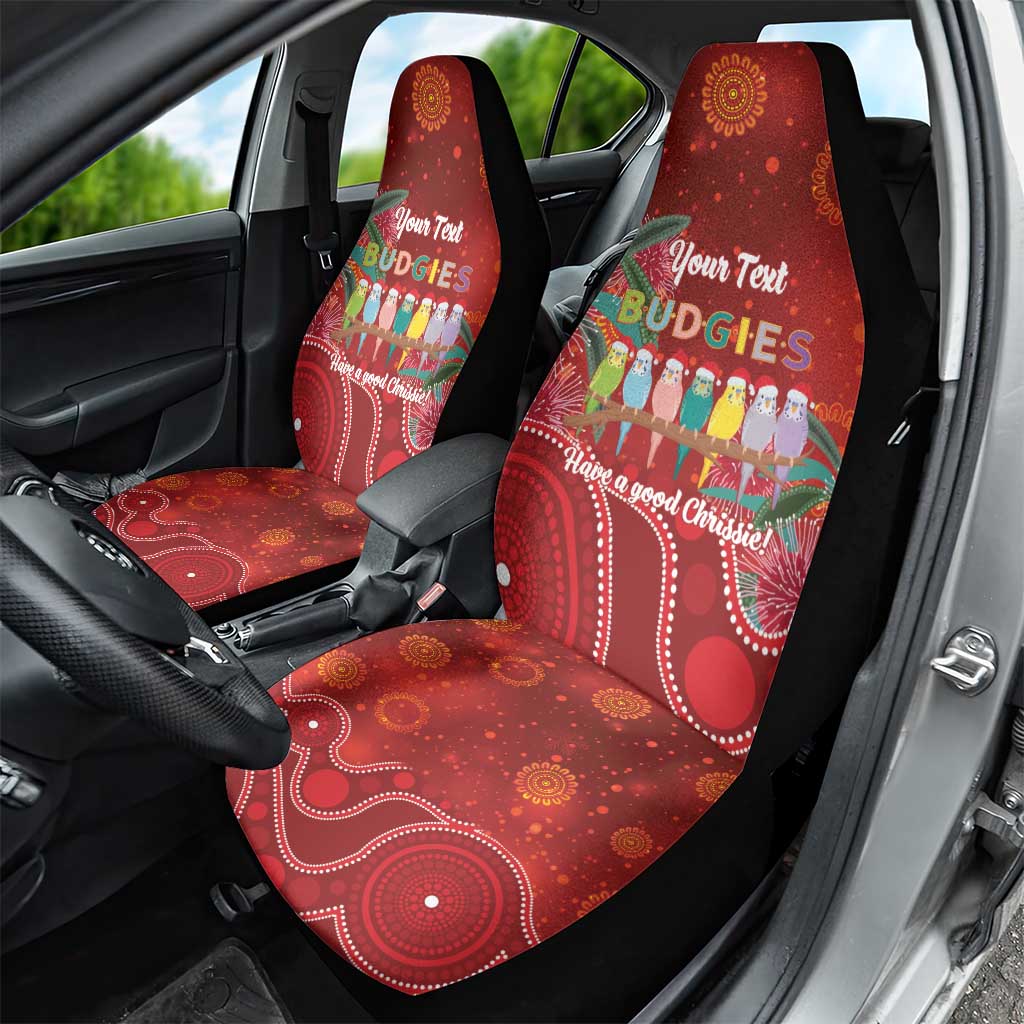Australia Budgerigar Christmas Personalised Car Seat Cover Budgies Hakea Have A Good Chrissie - Aussie Hoodie