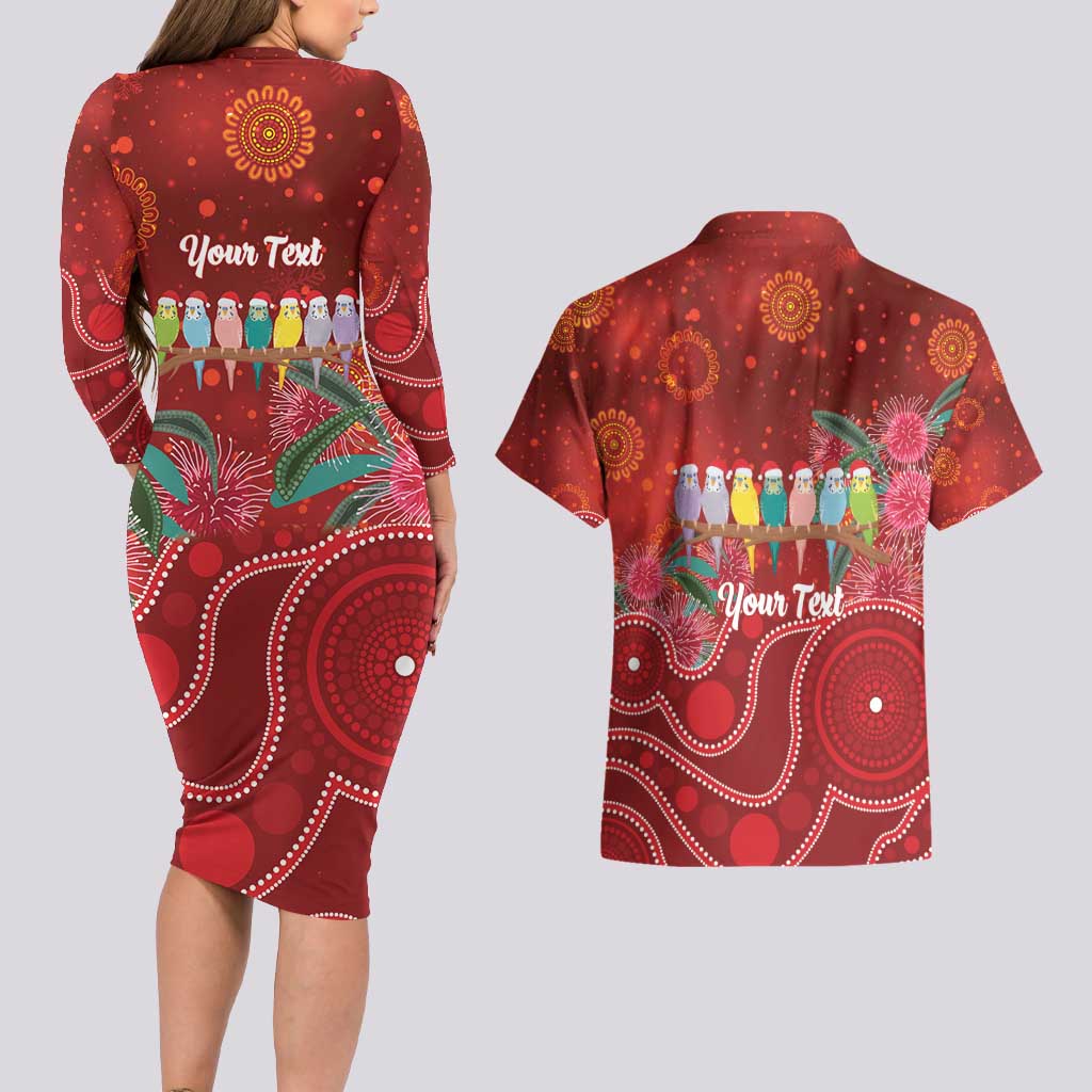 Australia Budgerigar Christmas Personalised Couples Matching Long Sleeve Bodycon Dress and Hawaiian Shirt Budgies Hakea Have A Good Chrissie - Aussie Hoodie