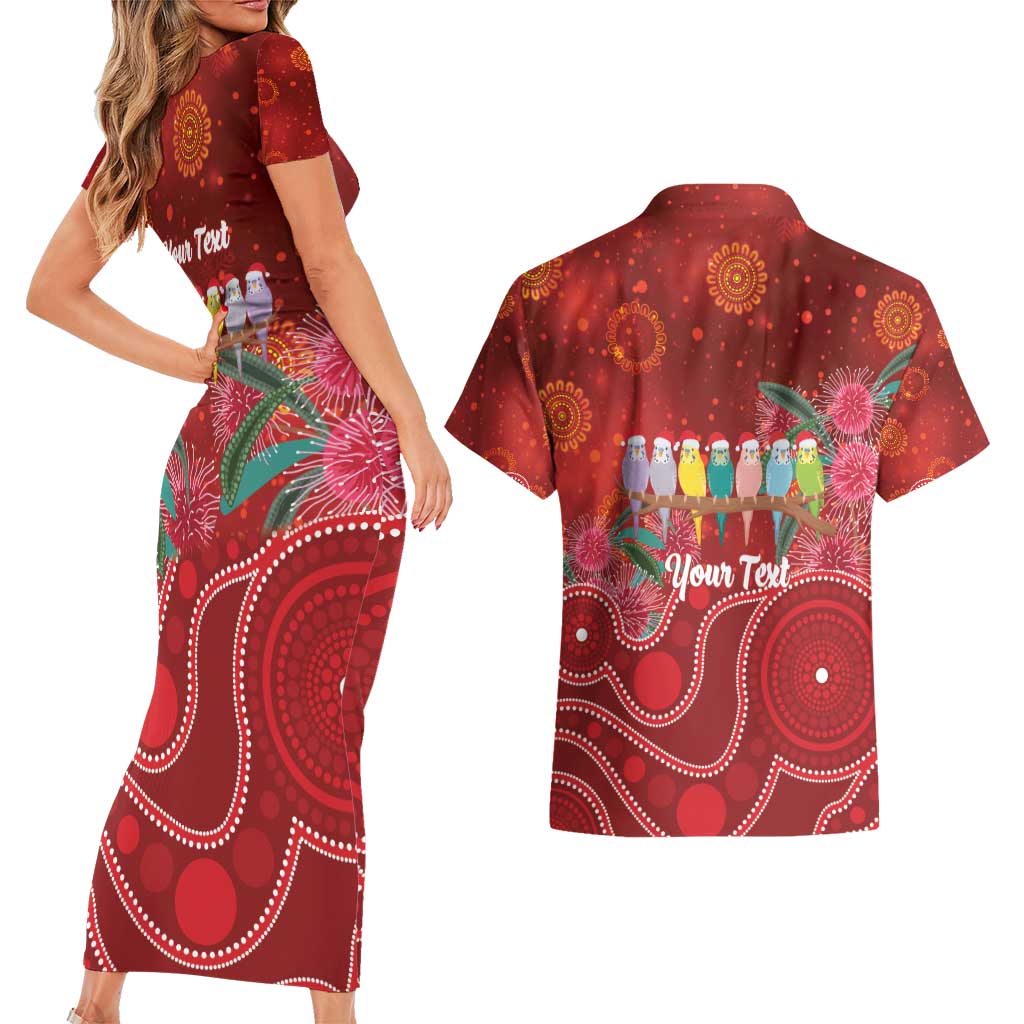 Australia Budgerigar Christmas Personalised Couples Matching Short Sleeve Bodycon Dress and Hawaiian Shirt Budgies Hakea Have A Good Chrissie - Aussie Hoodie