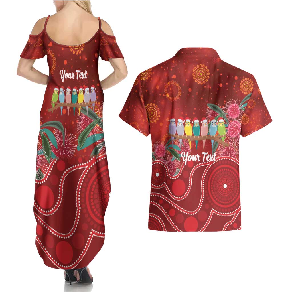 Australia Budgerigar Christmas Personalised Couples Matching Summer Maxi Dress and Hawaiian Shirt Budgies Hakea Have A Good Chrissie - Aussie Hoodie
