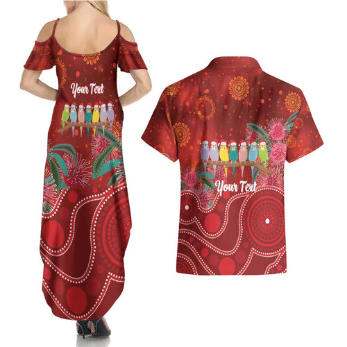 Australia Budgerigar Christmas Personalised Couples Matching Summer Maxi Dress and Hawaiian Shirt Budgies Hakea Have A Good Chrissie - Aussie Hoodie