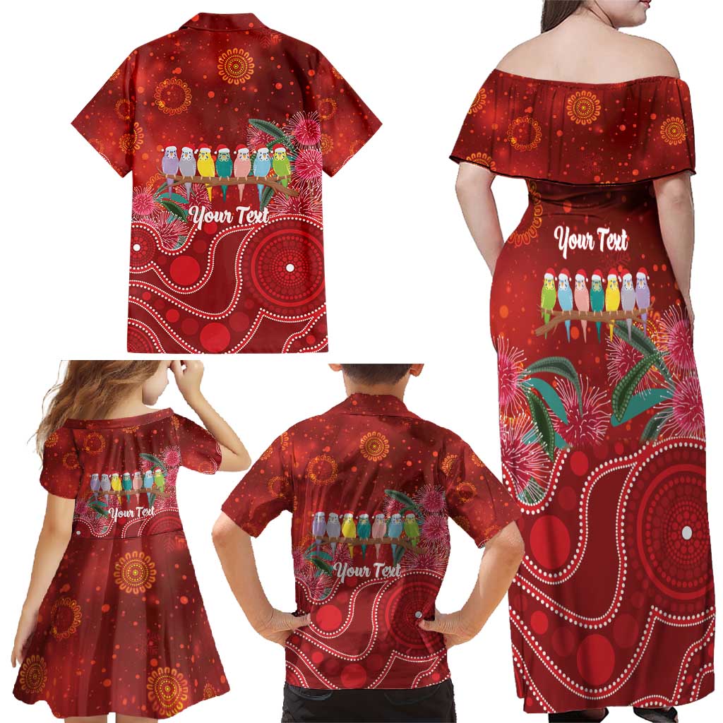 Australia Budgerigar Christmas Personalised Family Matching Off Shoulder Maxi Dress and Hawaiian Shirt Budgies Hakea Have A Good Chrissie - Aussie Hoodie