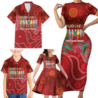 Australia Budgerigar Christmas Personalised Family Matching Short Sleeve Bodycon Dress and Hawaiian Shirt Budgies Hakea Have A Good Chrissie - Aussie Hoodie