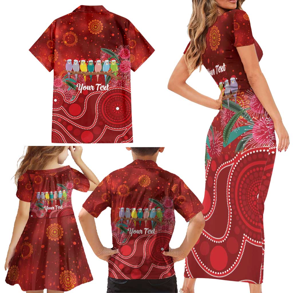 Australia Budgerigar Christmas Personalised Family Matching Short Sleeve Bodycon Dress and Hawaiian Shirt Budgies Hakea Have A Good Chrissie - Aussie Hoodie