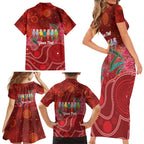 Australia Budgerigar Christmas Personalised Family Matching Short Sleeve Bodycon Dress and Hawaiian Shirt Budgies Hakea Have A Good Chrissie - Aussie Hoodie