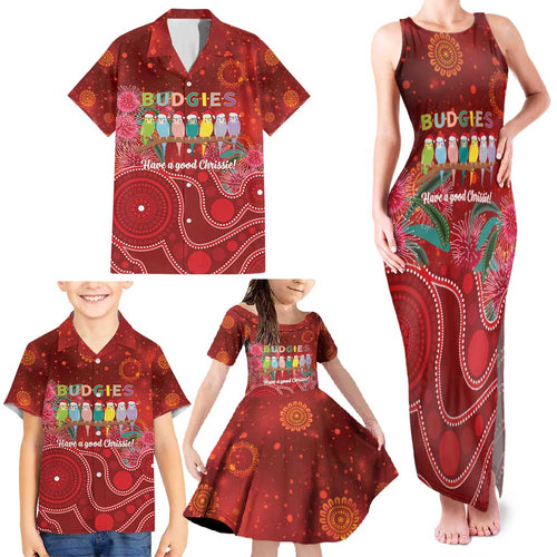 Australia Budgerigar Christmas Personalised Family Matching Tank Maxi Dress and Hawaiian Shirt Budgies Hakea Have A Good Chrissie - Aussie Hoodie