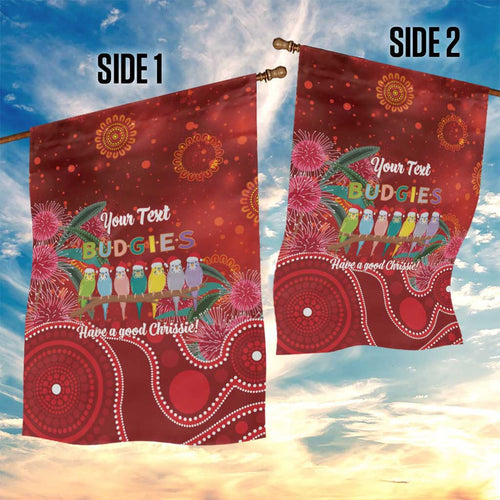Australia Budgerigar Christmas Personalised Garden Flag Budgies Hakea Have A Good Chrissie - Aussie Hoodie