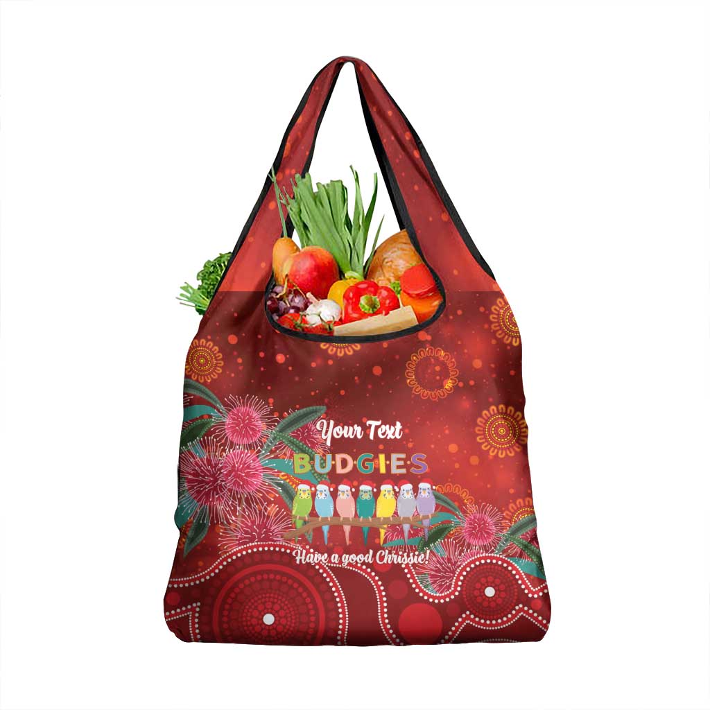 Australia Budgerigar Christmas Personalised Grocery Bag Budgies Hakea Have A Good Chrissie - Aussie Hoodie