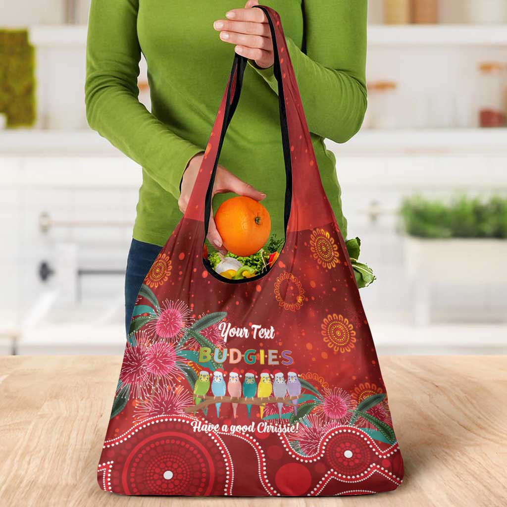 Australia Budgerigar Christmas Personalised Grocery Bag Budgies Hakea Have A Good Chrissie - Aussie Hoodie